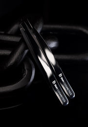 Pointy + Slanted Midnight Chrome Tweezers
