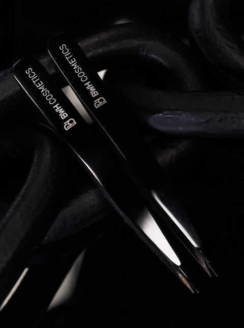 Pointy + Pointy Midnight Chrome Tweezer Set