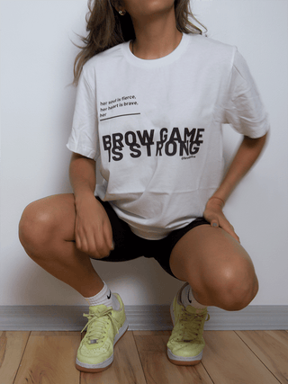 "BrowGameStrong" tee